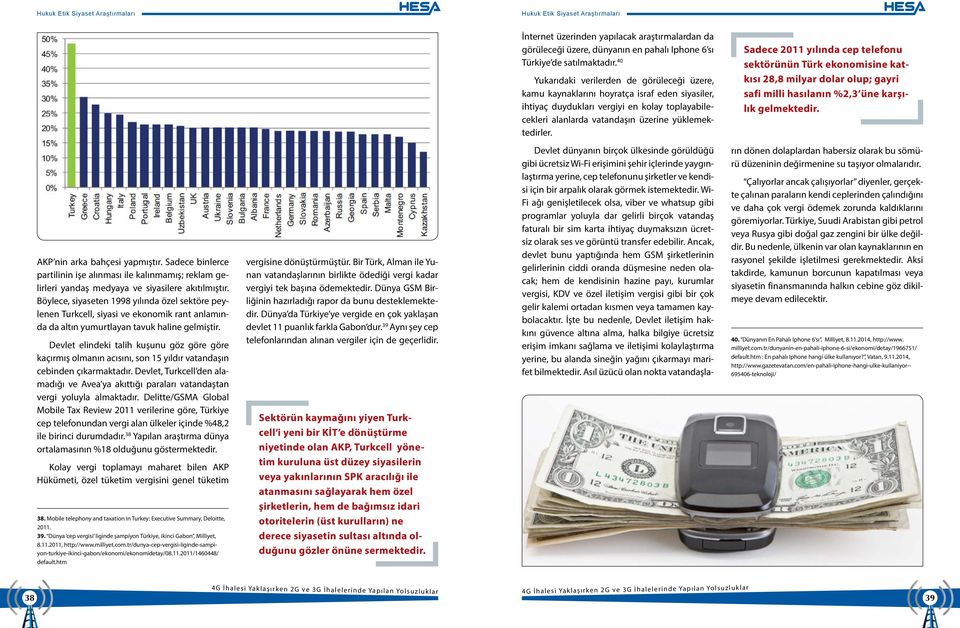 Sadece 2011 yılında cep telefonu sektörünün Türk ekonomisine katkısı 28,8 milyar dolar olup; gayri safi milli hasılanın %2,3 üne karşılık gelmektedir. AKP nin arka bahçesi yapmıştır.