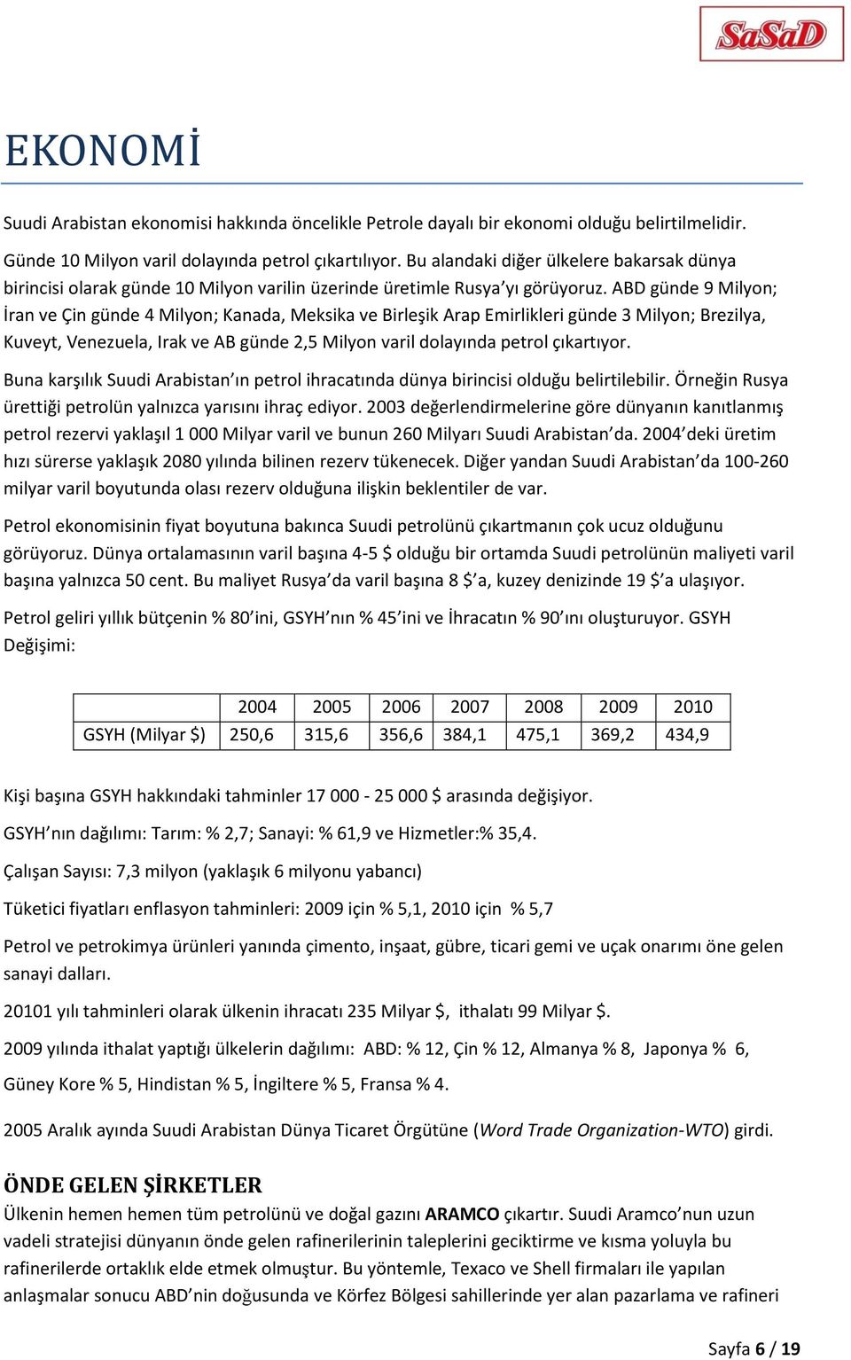 ABD günde 9 Milyon; İran ve Çin günde 4 Milyon; Kanada, Meksika ve Birleşik Arap Emirlikleri günde 3 Milyon; Brezilya, Kuveyt, Venezuela, Irak ve AB günde 2,5 Milyon varil dolayında petrol çıkartıyor.