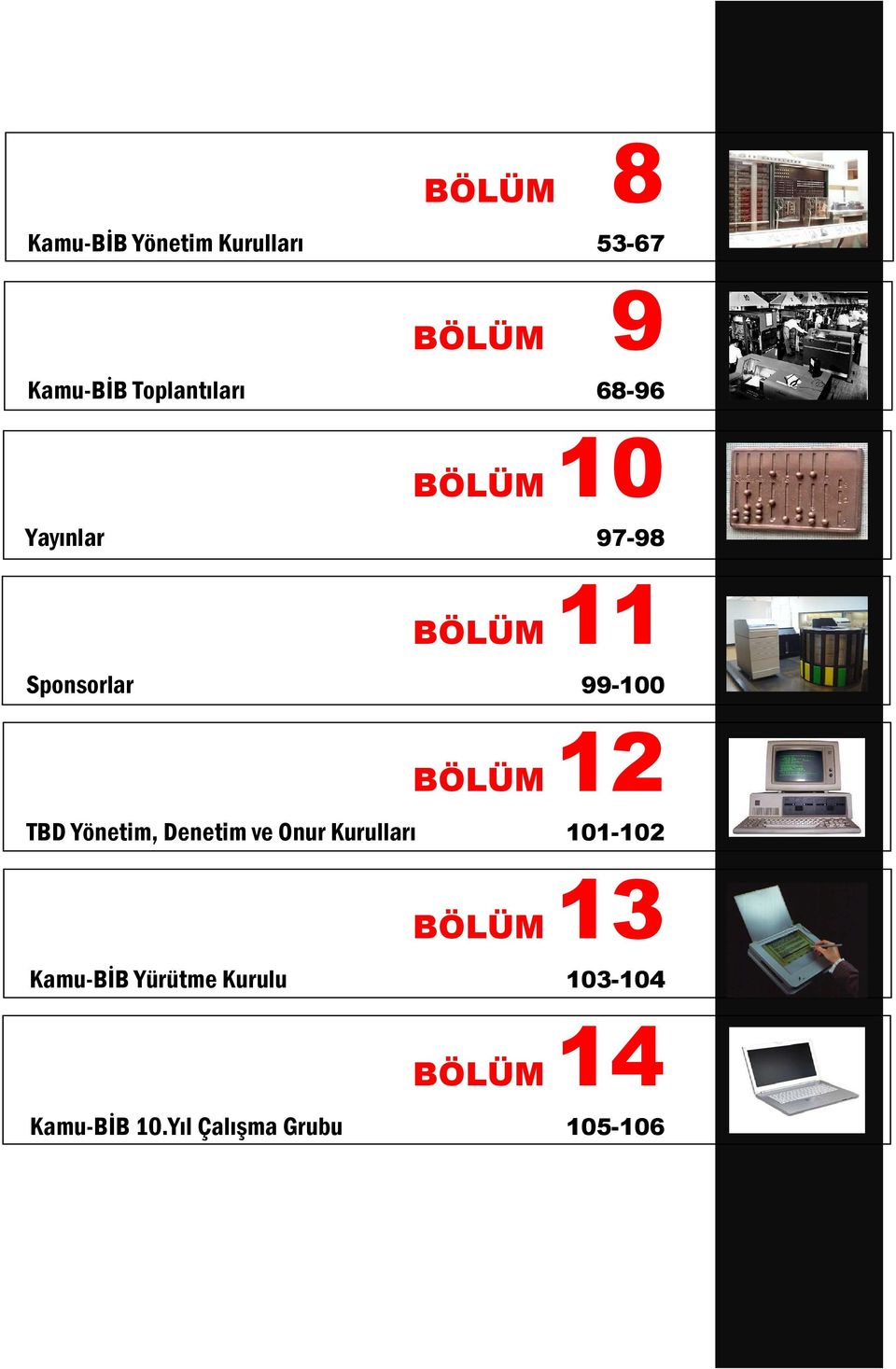 99-100 BÖLÜM 12 TBD Yönetim, Denetim ve Onur Kurulları 101-102 BÖLÜM