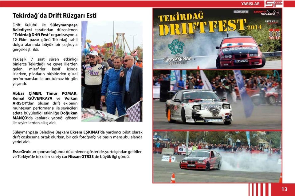 Yaklaşık 7 saat süren etkinliği binlerce Tekirdağlı ve çevre illerden gelen misafirler keyif içinde izlerken, pilotların birbirinden güzel performansları ile unutulmaz bir gün yaşandı.