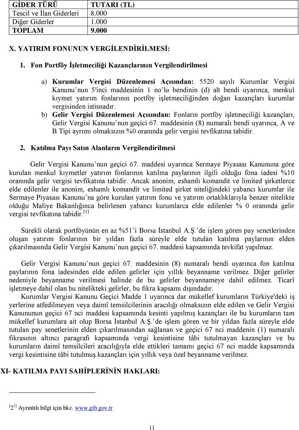 menkul kıymet yatırım fonlarının portföy işletmeciliğinden doğan kazançları kurumlar vergisinden istisnadır.