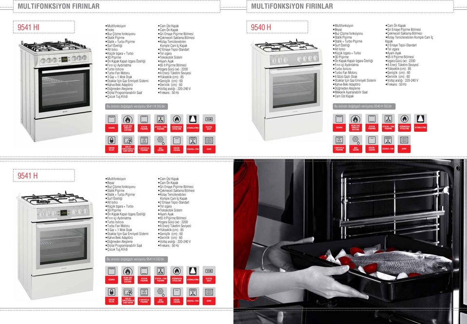 ürünün do algazl versiyonu 9541 HI DG dir. Bu ürünün do algazl versiyonu 9540 H DG dir.