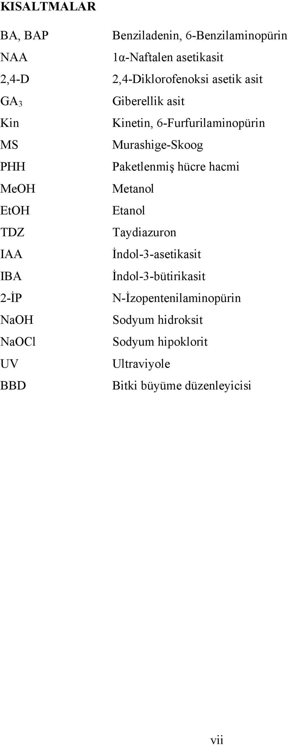 6-Furfurilaminopürin Murashige-Skoog Paketlenmiş hücre hacmi Metanol Etanol Taydiazuron İndol-3-asetikasit