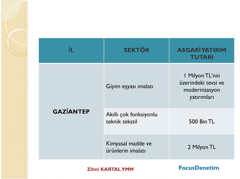 TL'nin üzerindeki tevsi ve modernizasyon yatırımları