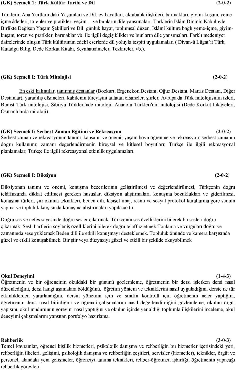 Türklerin İslâm Dininin Kabulüyle Birlikte Değişen Yaşam Şekilleri ve Dil: günlük hayat, toplumsal düzen, İslâmî kültüre bağlı yeme-içme, giyimkuşam, tören ve pratikler, barınaklar vb.