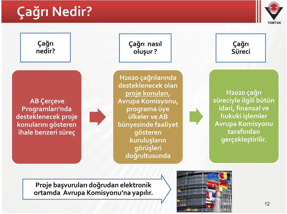 desteklenecek olan proje konuları, Avrupa Komisyonu, programa üye ülkeler ve AB bünyesinde faaliyet gösteren kuruluşların