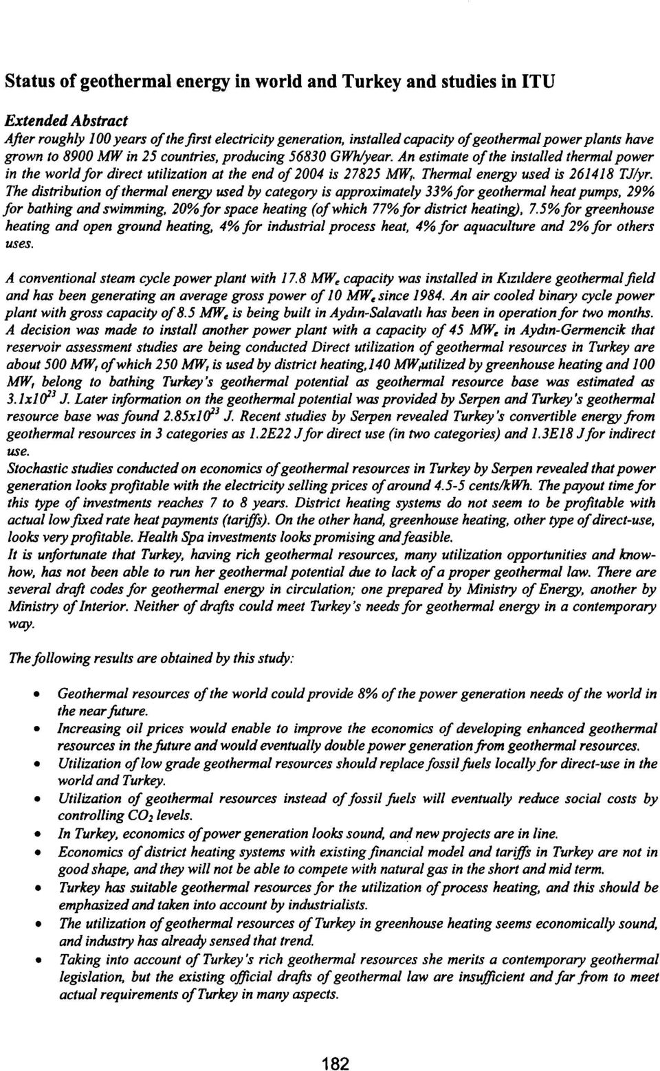 Thermal energy used is 261418 TJ/yr.