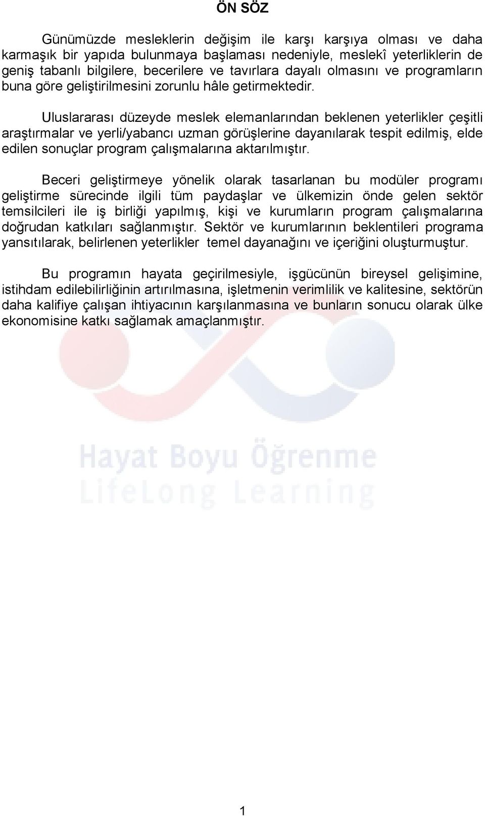 Uluslararası düzeyde meslek elemanlarından beklenen yeterlikler çeşitli araştırmalar ve yerli/yabancı uzman görüşlerine dayanılarak tespit edilmiş, elde edilen sonuçlar program çalışmalarına