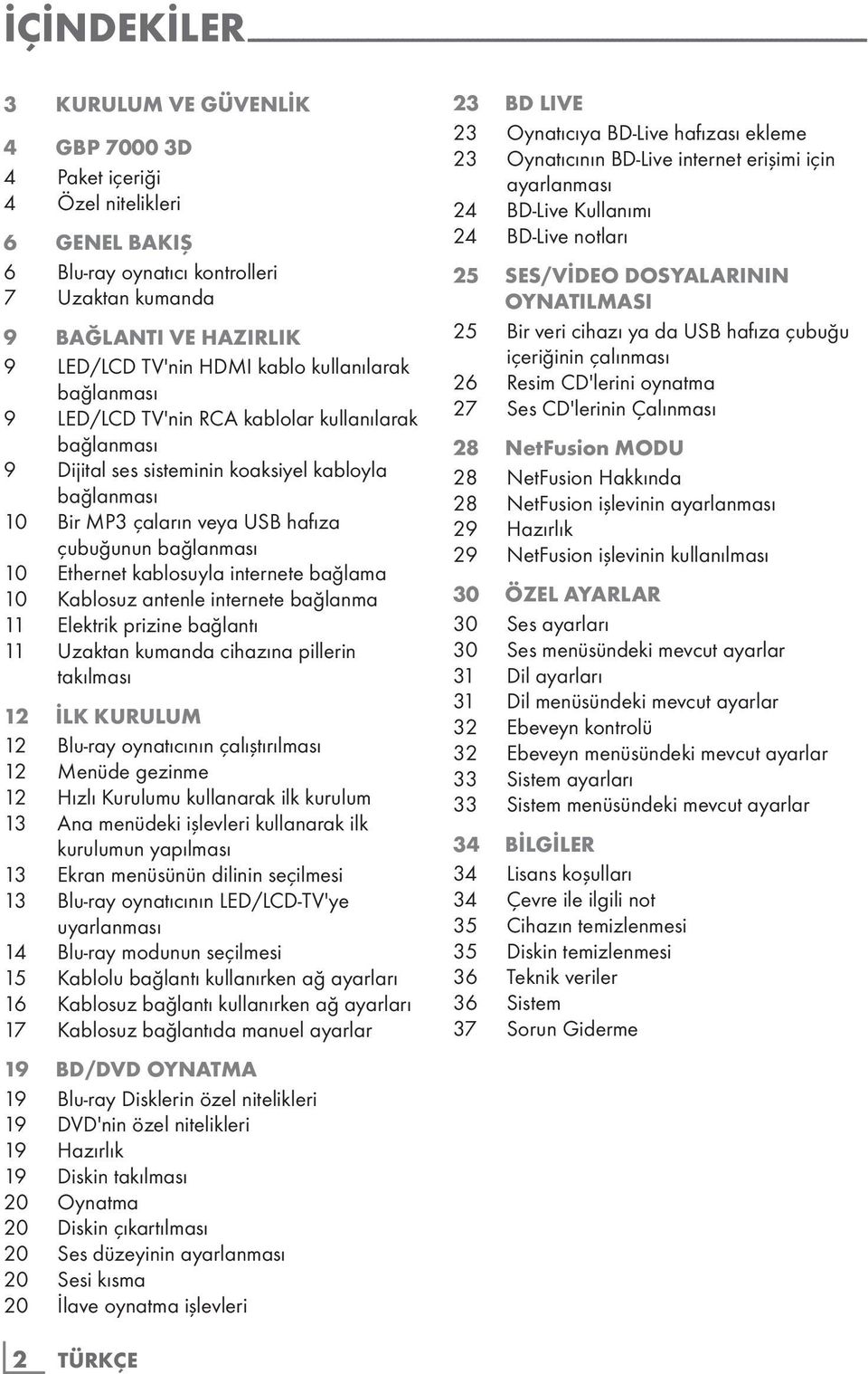 bağlanması 9 Dijital ses sisteminin koaksiyel kabloyla bağlanması 10 Bir MP3 çaların veya USB hafıza çubuğunun bağlanması 10 Ethernet kablosuyla internete bağlama 10 Kablosuz antenle internete