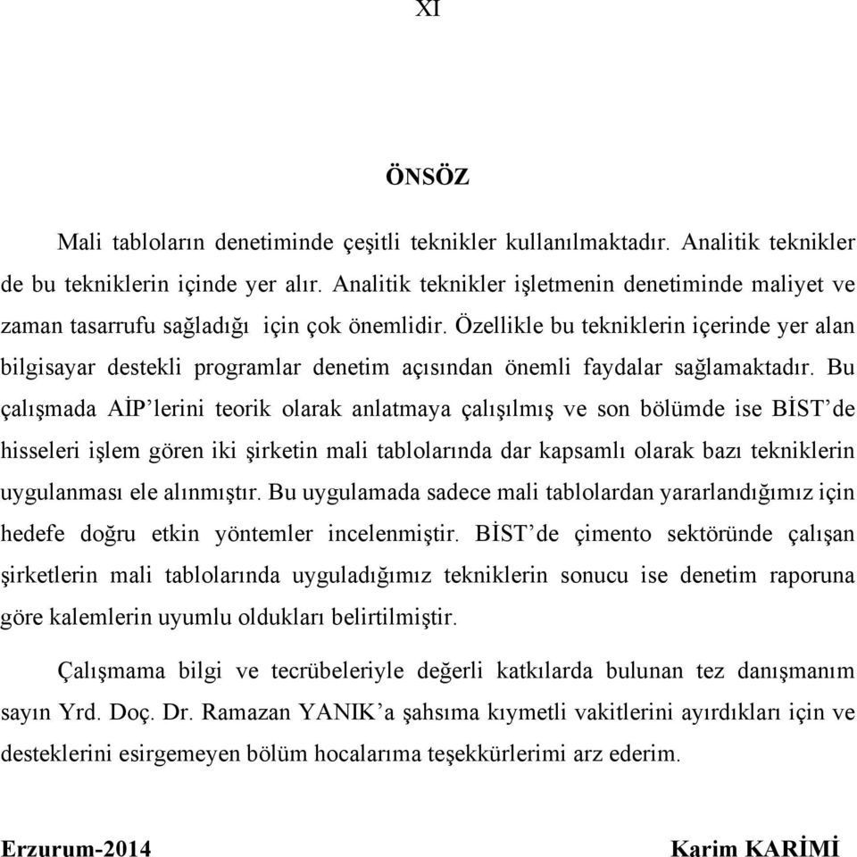 Özellikle bu tekniklerin içerinde yer alan bilgisayar destekli programlar denetim açısından önemli faydalar sağlamaktadır.