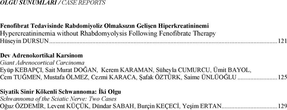 Following Fenofibrate Therapy Hüseyin DURSUN.