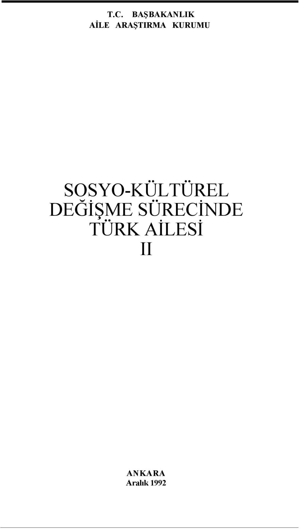 SOSYO-KÜLTÜREL DEĞİŞME