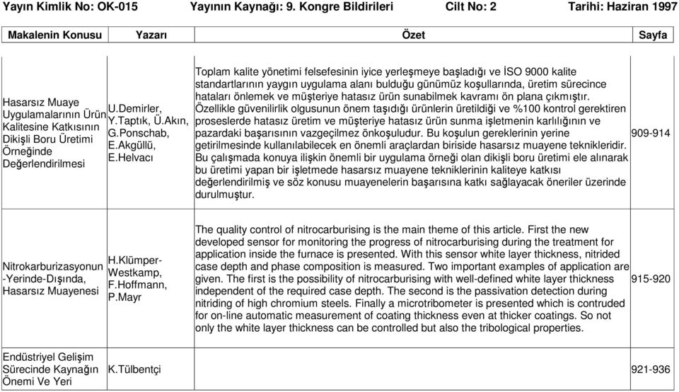 hataları önlemek ve müşteriye hatasız ürün sunabilmek kavramı ön plana çıkmıştır.