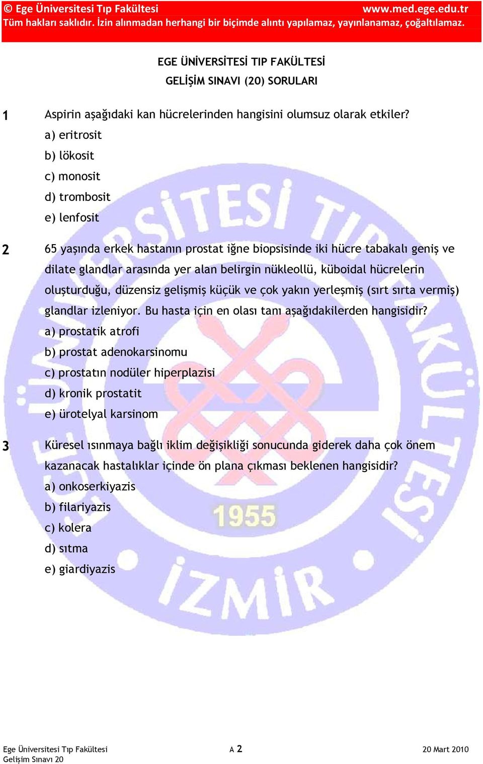 küboidal hücrelerin oluşturduğu, düzensiz gelişmiş küçük ve çok yakın yerleşmiş (sırt sırta vermiş) glandlar izleniyor. Bu hasta için en olası tanı aşağıdakilerden hangisidir?