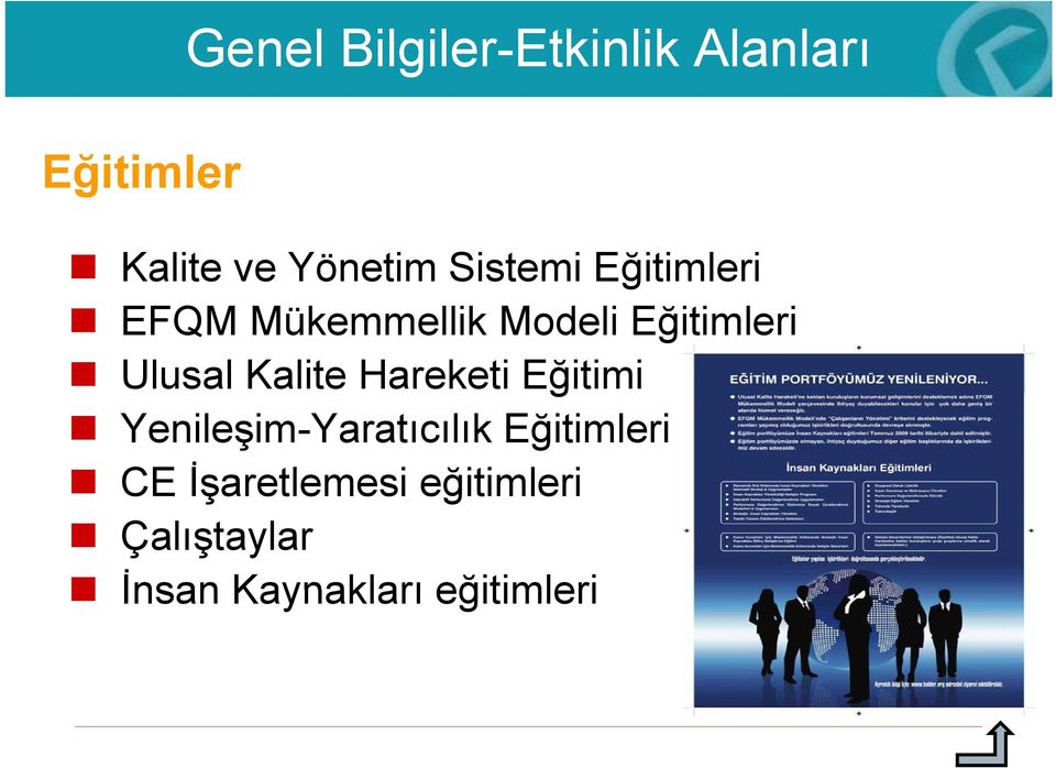 Kalite Hareketi Eğitimiğ Yenileşim-Yaratıcılık Eğitimleri CE