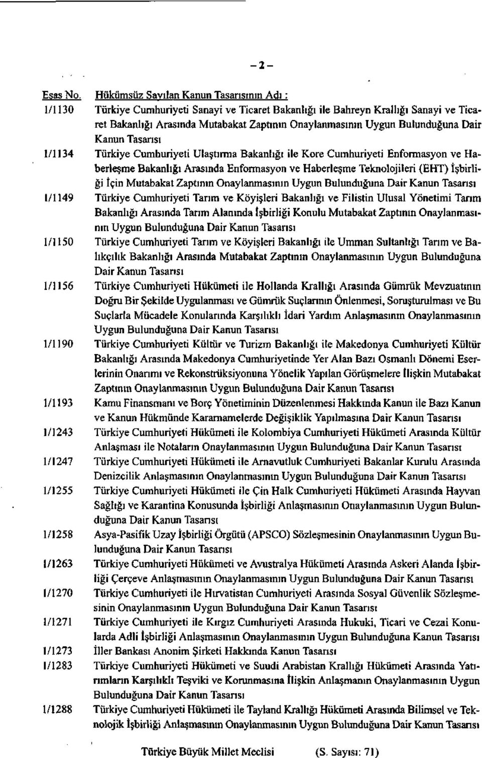 Bulunduğuna Dair Kanun Tasarısı 1/1134 Türkiye Cumhuriyeti Ulaştırma Bakanlığı İle Kore Cumhuriyeti Enformasyon ve Haberleşme Bakanlığı Arasında Enformasyon ve Haberleşme Teknolojileri (EHT)