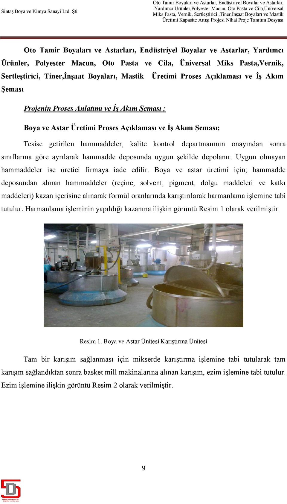 departmanının onayından sonra sınıflarına göre ayrılarak hammadde deposunda uygun şekilde depolanır. Uygun olmayan hammaddeler ise üretici firmaya iade edilir.