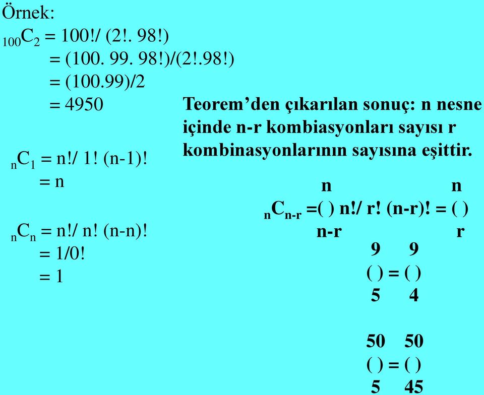 = Teoem de çıkıl souç: ese içide - komisyolı syısı