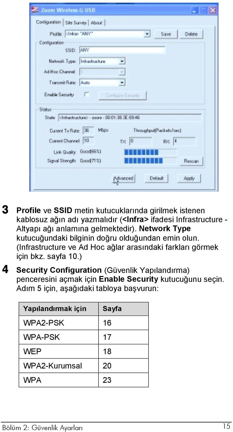 (Infrastructure ve Ad Hoc ağlar arasındaki farkları görmek için bkz. sayfa 10.