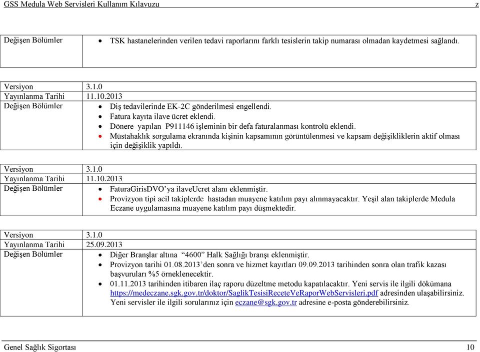 Dönere yapılan P911146 iģleminin bir defa faturalanması kontrolü eklendi.