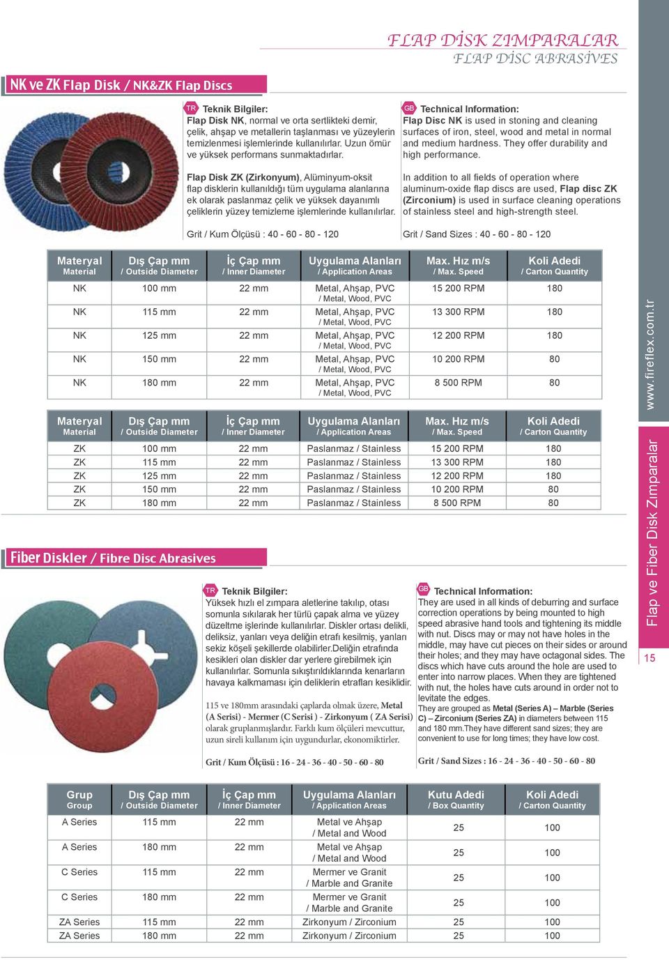 Flap Disc NK is used in stoning and cleaning surfaces of iron, steel, wood and metal in normal and medium hardness. They offer durability and high performance.