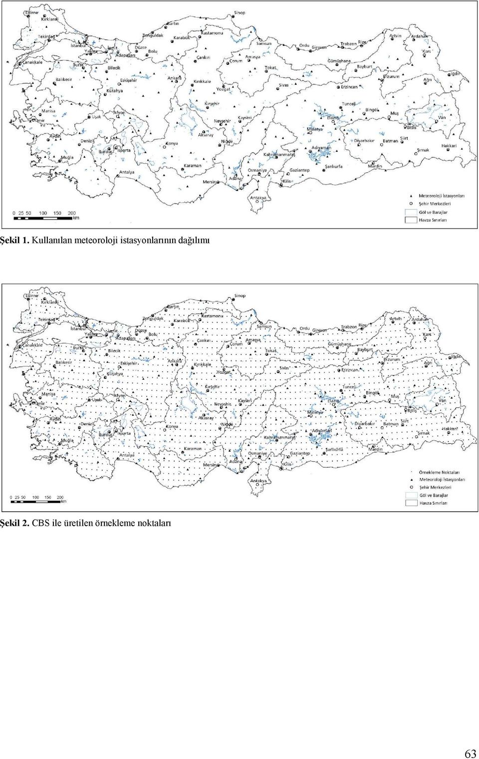 istasyonlarının dağılımı