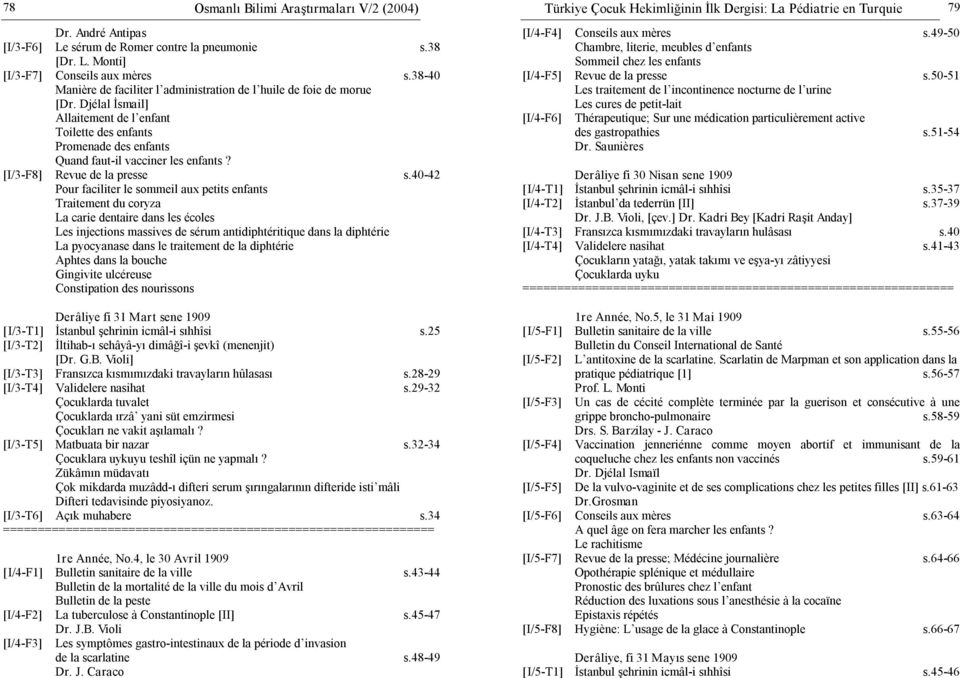 40 42 Pour faciliter le sommeil aux petits enfants Traitement du coryza La carie dentaire dans les écoles Les injections massives de sérum antidiphtéritique dans la diphtérie La pyocyanase dans le