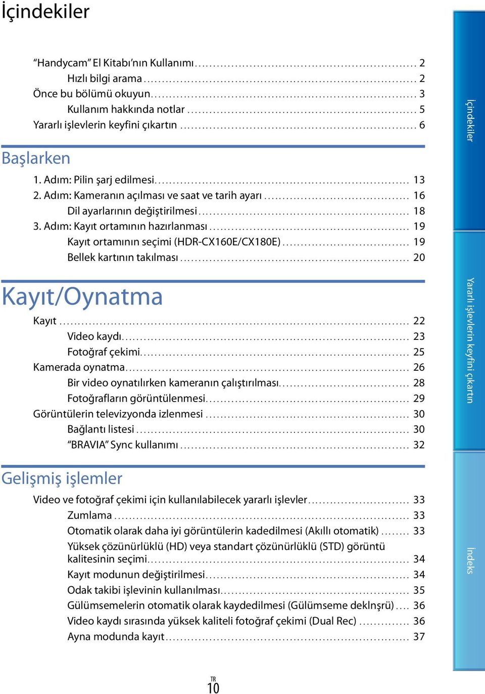 ................................................................. 6 Başlarken 1. Adım: Pilin şarj edilmesi...................................................................... 13 2.