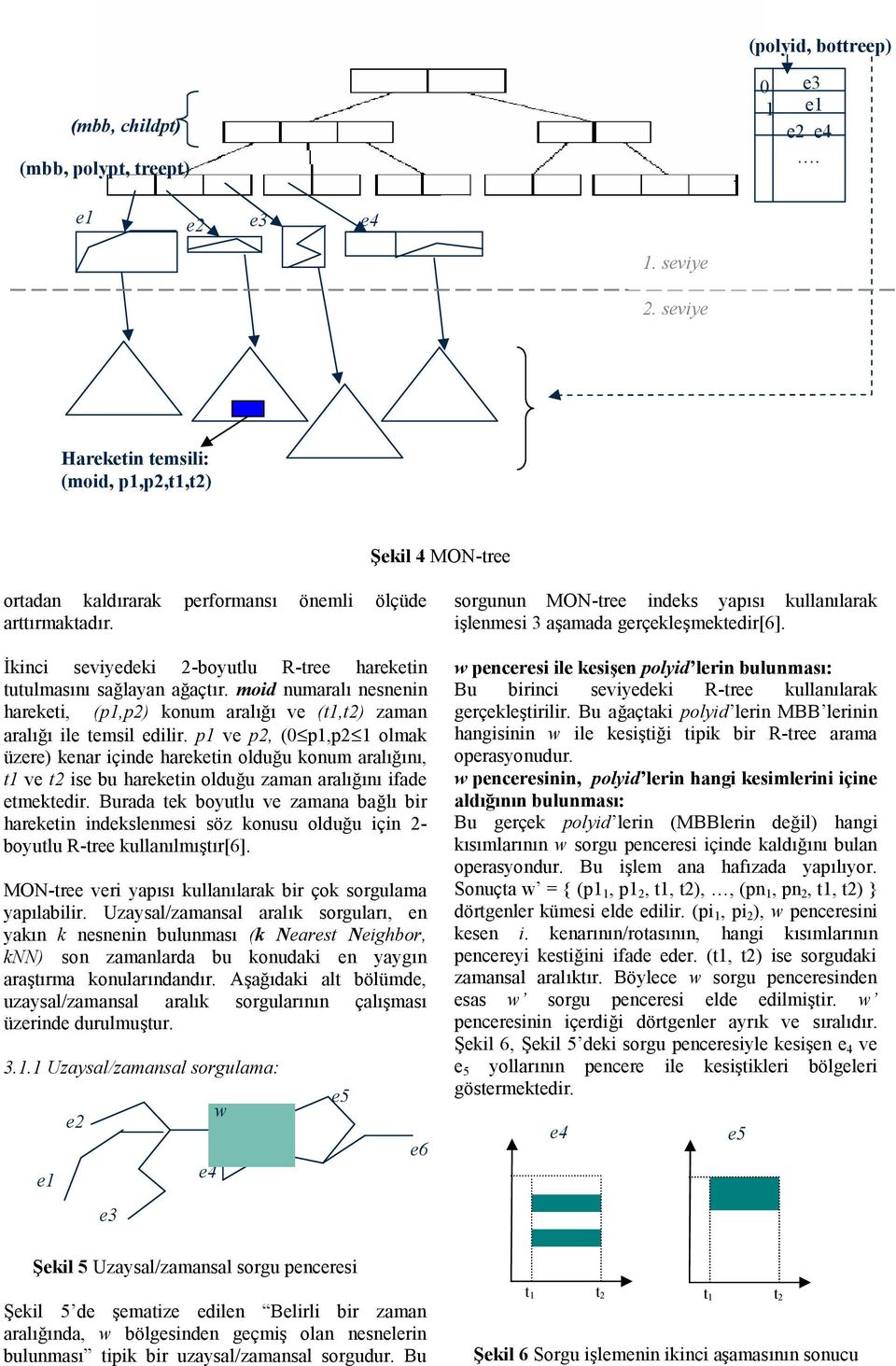 moid numaralı nesnenin hareketi, (p1,p2) konum aralığı ve (t1,t2) zaman aralığı ile temsil edilir.