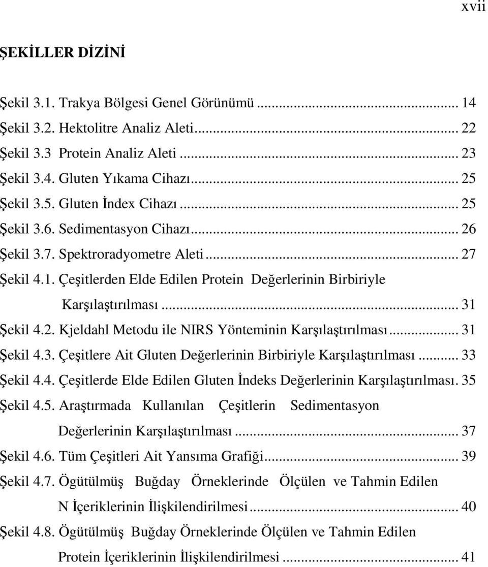 Çeşitlerden Elde Edilen Protein Değerlerinin Birbiriyle Karşılaştırılması... 31 Şekil 4.2. Kjeldahl Metodu ile NIRS Yönteminin Karşılaştırılması... 31 Şekil 4.3. Çeşitlere Ait Gluten Değerlerinin Birbiriyle Karşılaştırılması.