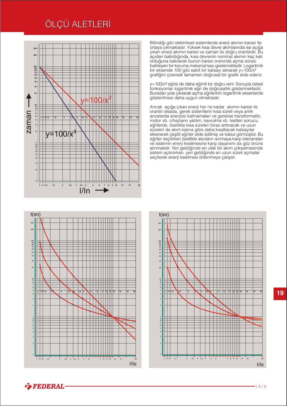 Logaritmik bir eksende 00 gibi sabit bir katsayı alınarak y=00/x 2 grafi ini çizersek tamamen do rusal bir grafik elde ederiz. y=00/x 3 e risi de daha e imli bir do ru verir.