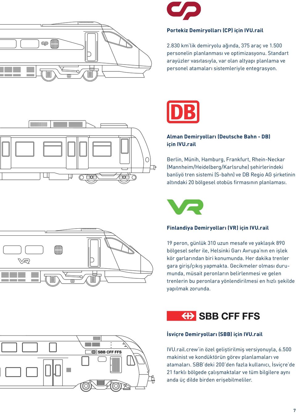 rail Berlin, Münih, Hamburg, Frankfurt, Rhein-Neckar (Mannheim/Heidelberg/Karlsruhe) şehirlerindeki banliyö tren sistemi (S-bahn) ve DB Regio AG şirketinin altındaki 20 bölgesel otobüs firmasının