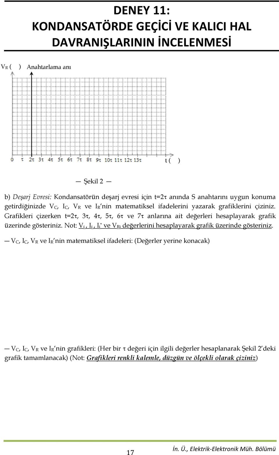 Not: V i, I i, I i * ve V Ri değerlerini hesaplayarak grafik üzerinde gösteriniz.