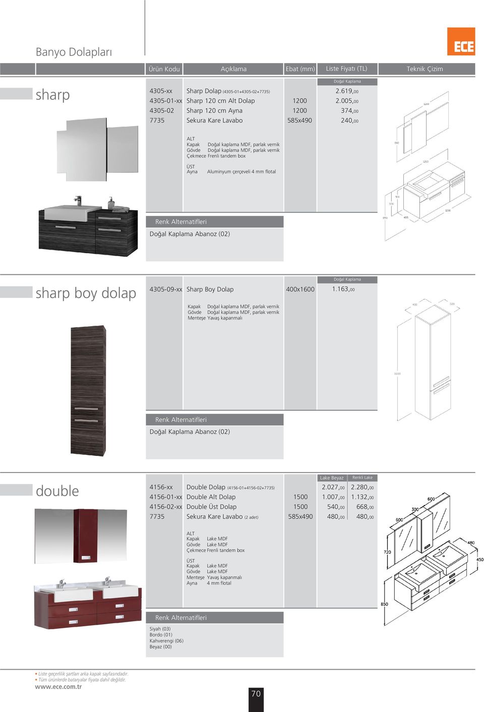 Sharp Boy Dolap Doðal kaplama MDF, parlak vernik Doðal kaplama MDF, parlak vernik 400x1600 Doðal Kaplama 1.