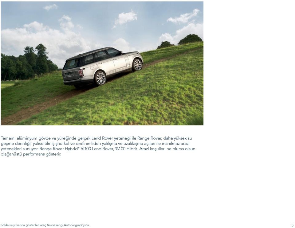 yetenekleri sunuyor. Range Rover Hybrid* %100 Land Rover, %100 Hibrit.