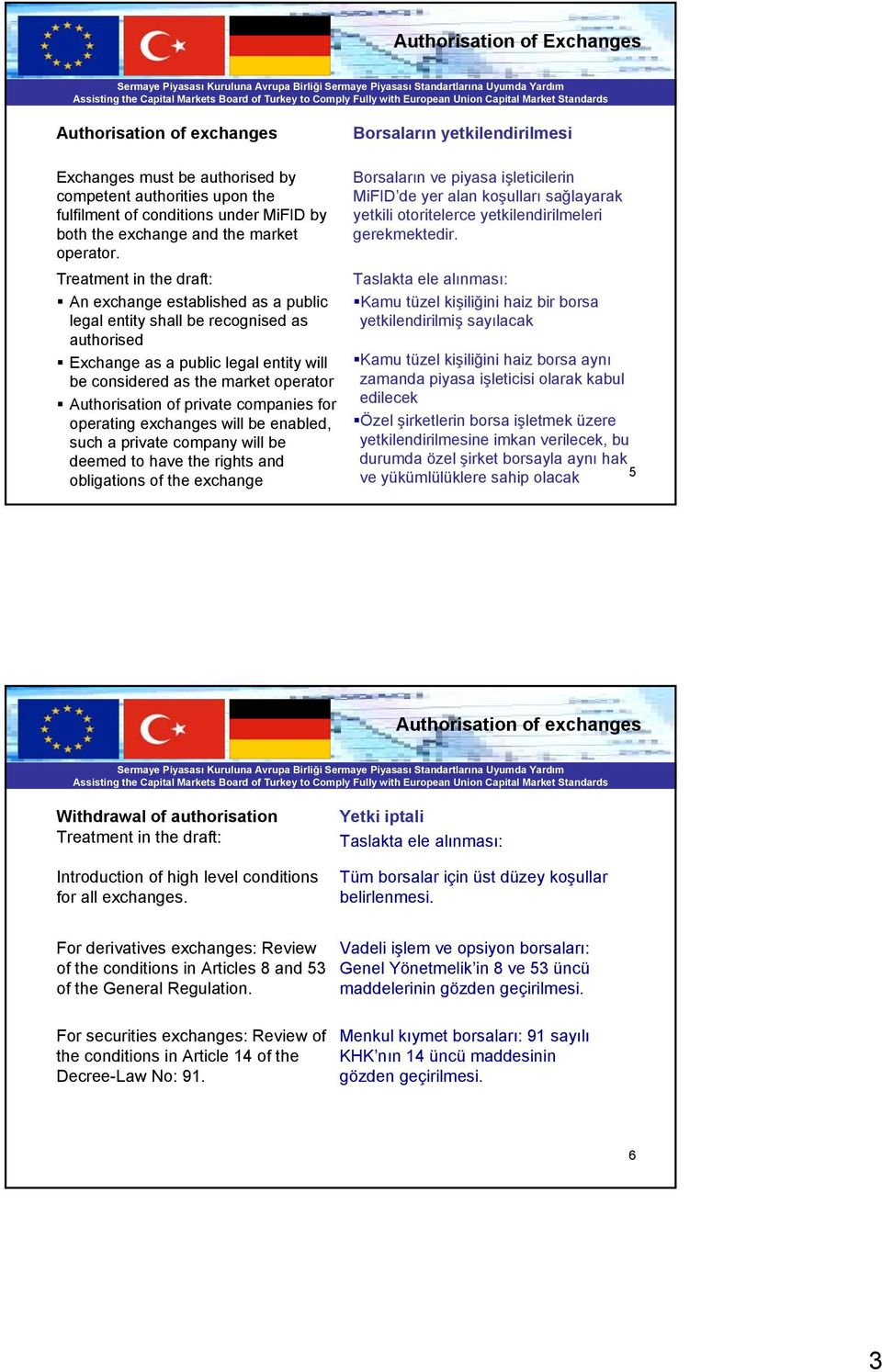private companies for operating exchanges will be enabled, such a private company will be deemed to have the rights and obligations of the exchange Borsaların yetkilendirilmesi Borsaların ve piyasa