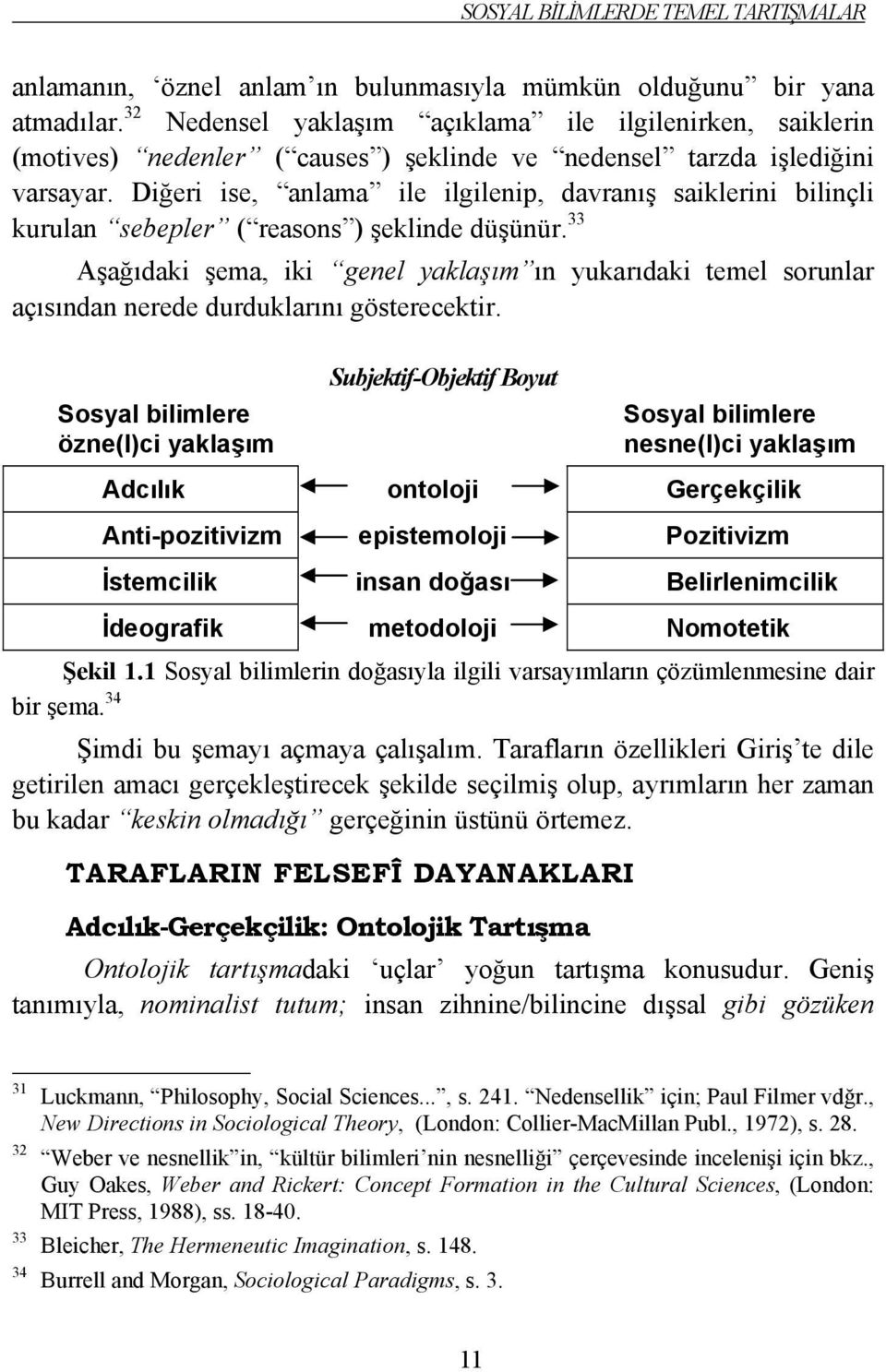 Diğeri ise, anlama ile ilgilenip, davranış saiklerini bilinçli kurulan sebepler ( reasons ) şeklinde düşünür.