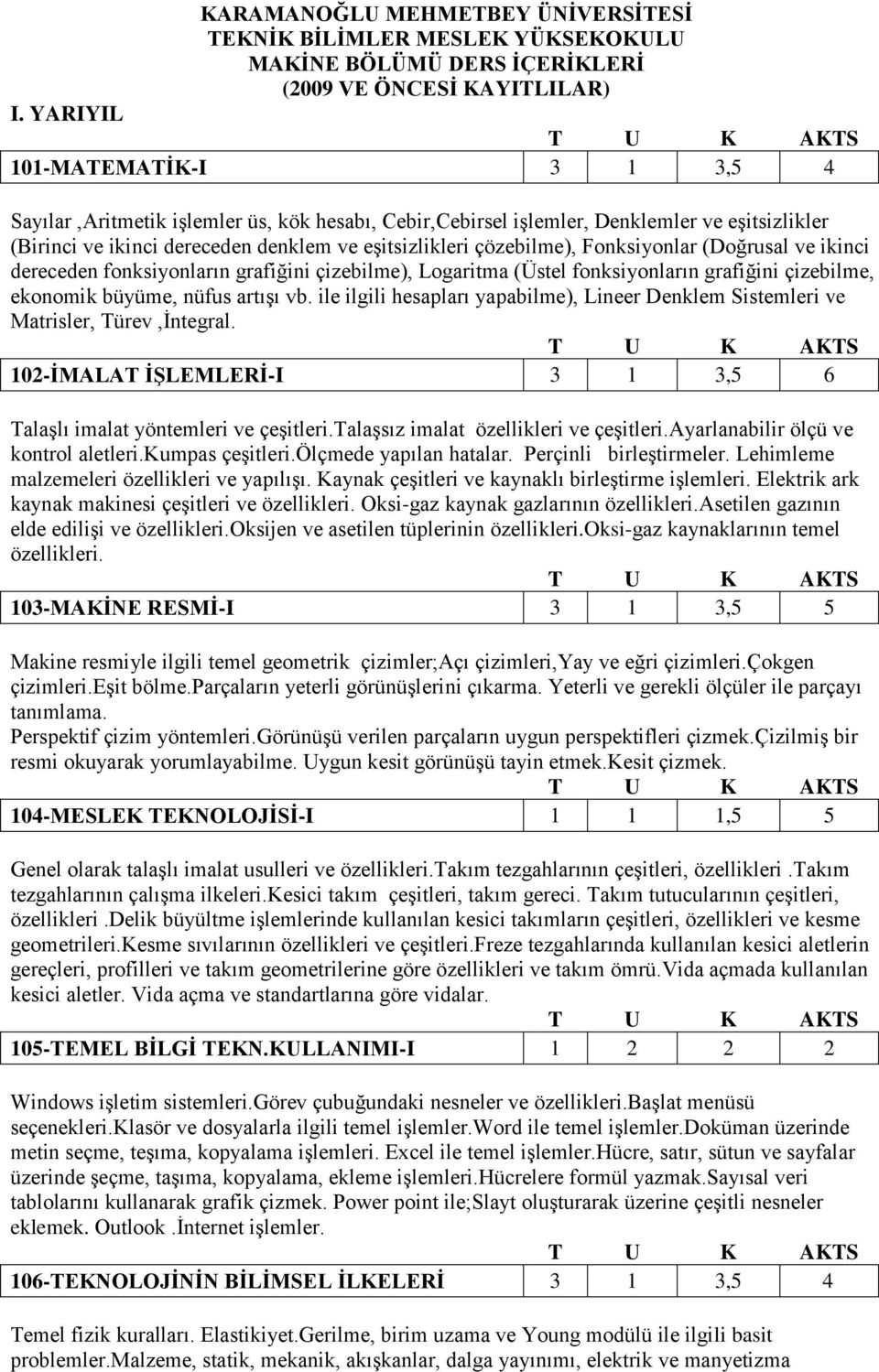 Fonksiyonlar (Doğrusal ve ikinci dereceden fonksiyonların grafiğini çizebilme), Logaritma (Üstel fonksiyonların grafiğini çizebilme, ekonomik büyüme, nüfus artışı vb.