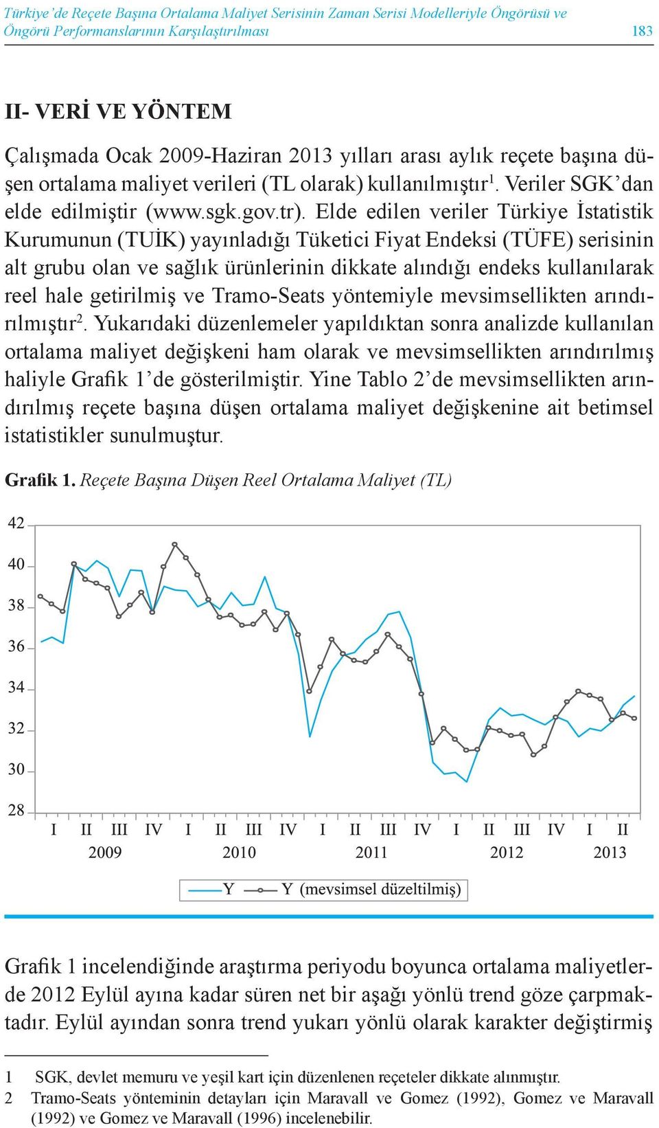 Elde edilen veriler Türkiye İstatistik Kurumunun (TUİK) yayınladığı Tüketici Fiyat Endeksi (TÜFE) serisinin alt grubu olan ve sağlık ürünlerinin dikkate alındığı endeks kullanılarak reel hale