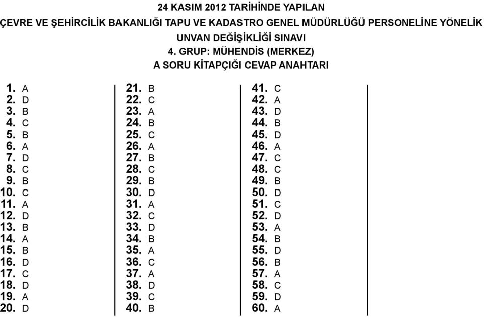 A 15. B 16. D 17. C 18. D 19. A 20. D 21. B 22. C 23. A 24. B 25. C 26. A 27. B 28. C 29. B 30. D 31. A 32. C 33. D 34. B 35. A 36. C 37.