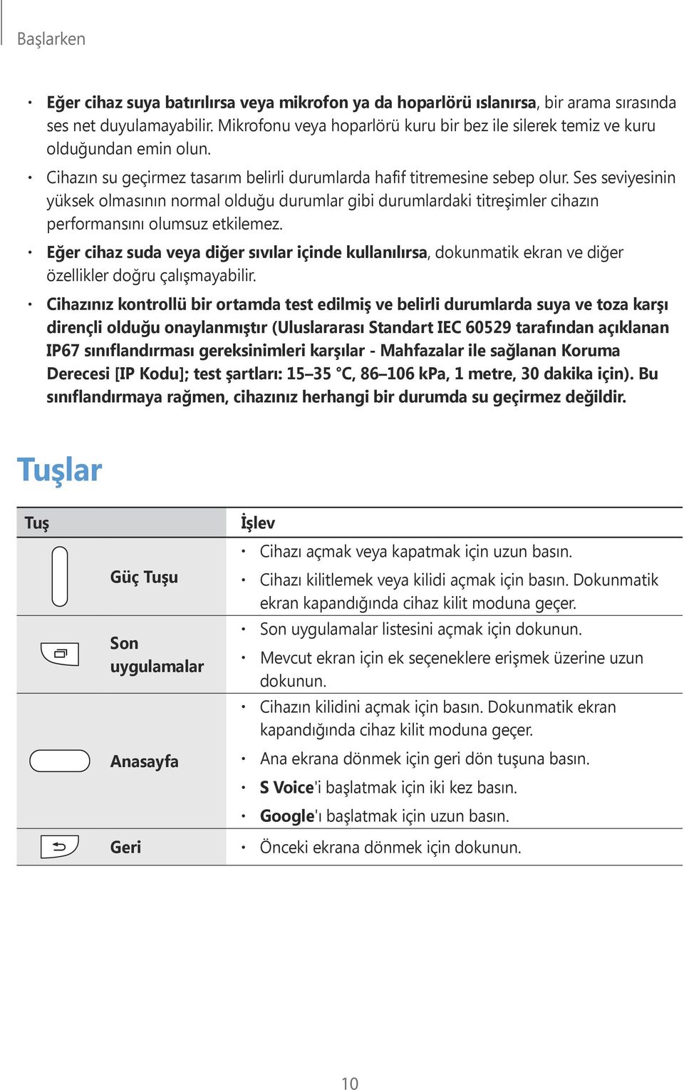 Ses seviyesinin yüksek olmasının normal olduğu durumlar gibi durumlardaki titreşimler cihazın performansını olumsuz etkilemez.