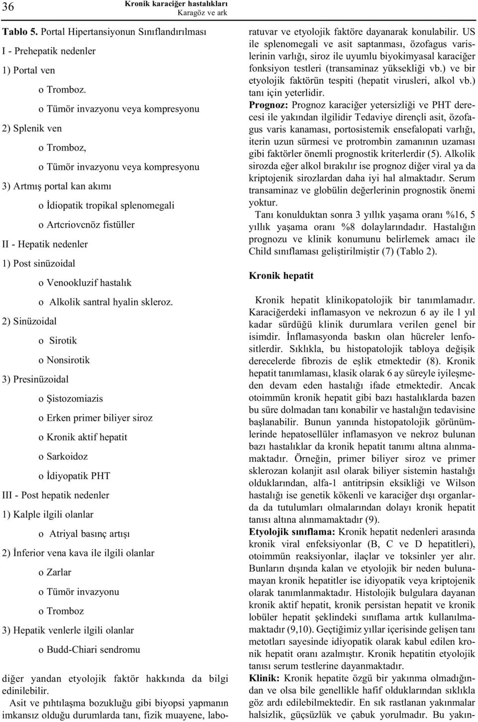 sinüzoidal 2) Sinüzoidal o Venookluzif hastalýk o Alkolik santral hyalin skleroz.