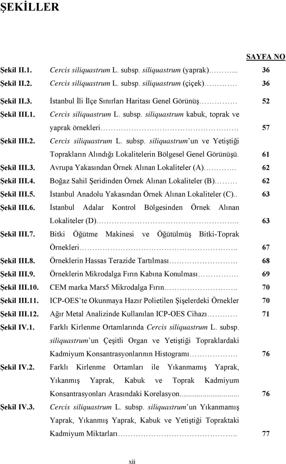 61 Şekil III.3. Avrupa Yakasından Örnek Alınan Lokaliteler (A). 62 Şekil III.4. Boğaz Sahil Şeridinden Örnek Alınan Lokaliteler (B) 62 Şekil III.5.