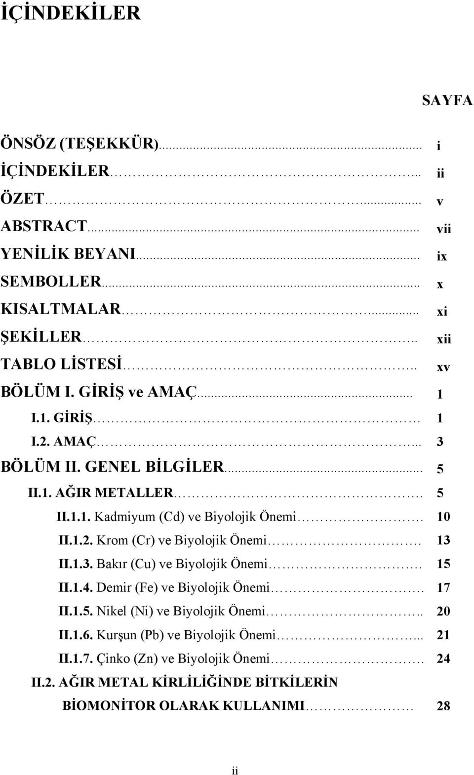 10 II.1.2. Krom (Cr) ve Biyolojik Önemi. 13 II.1.3. Bakır (Cu) ve Biyolojik Önemi. 15 II.1.4. Demir (Fe) ve Biyolojik Önemi. 17 II.1.5. Nikel (Ni) ve Biyolojik Önemi.