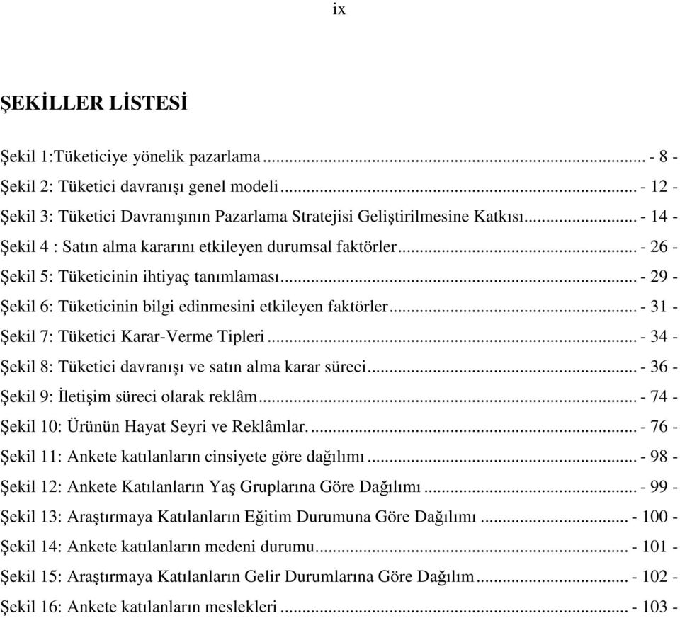 .. - 31 - ekil 7: Tüketici Karar-Verme Tipleri... - 34 - ekil 8: Tüketici davranıı ve satın alma karar süreci... - 36 - ekil 9: letiim süreci olarak reklâm.