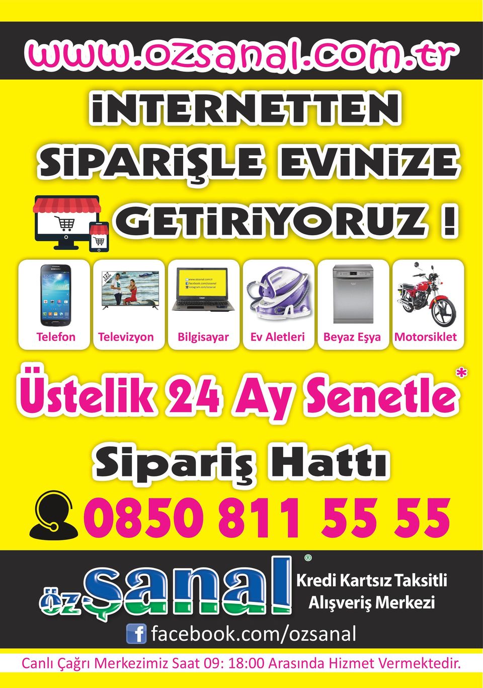 Motorsiklet Üstelik 24 Ay Senetle * Sipariş Hattı 0850 811 55 55