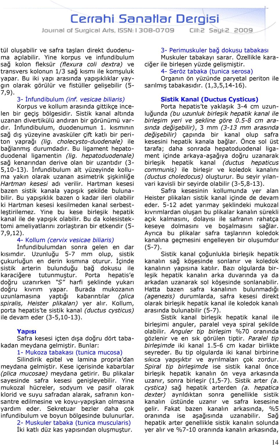 Sistik kanal altında uzanan divertikülü andıran bir görünümü vardır. İnfundibulum, duodenumun 1. kısmının sağ dış yüzeyine avasküler çift katlı bir periton yaprağı (lig.