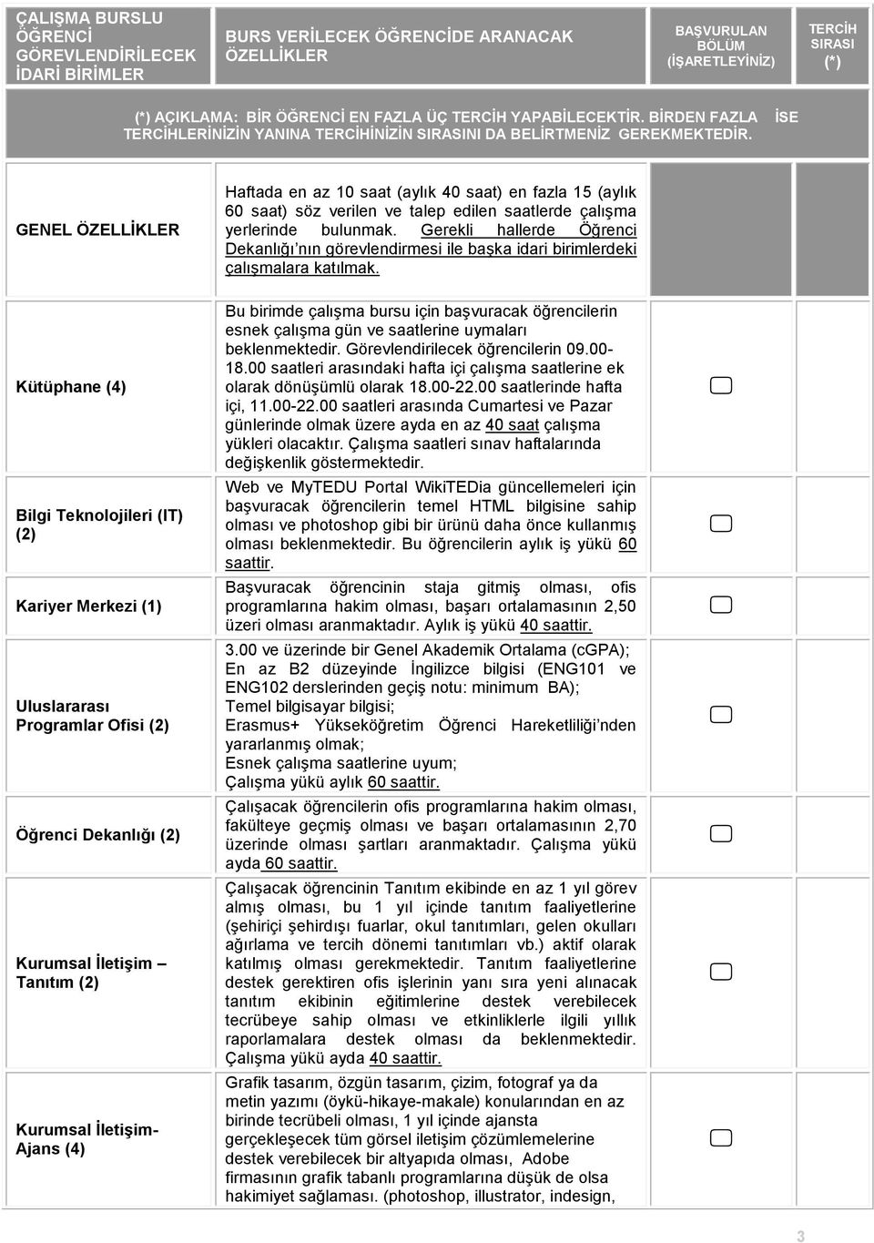 Gerekli hallerde Öğrenci Dekanlığı nın görevlendirmesi ile başka idari birimlerdeki çalışmalara katılmak.