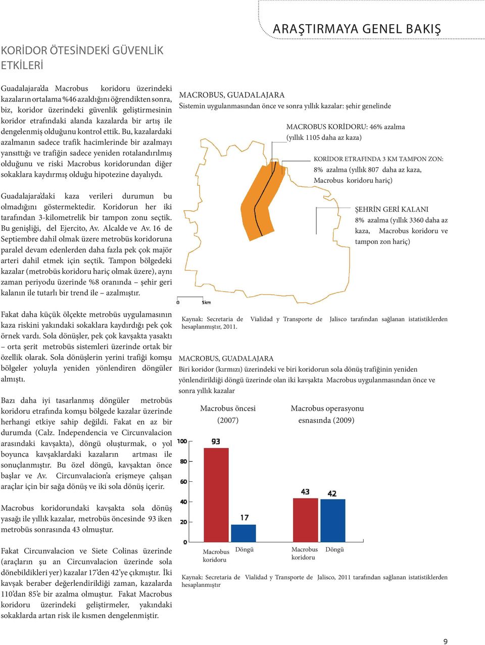 Bu, kazalardaki azalmanın sadece trafik hacimlerinde bir azalmayı yansıttığı ve trafiğin sadece yeniden rotalandırılmış olduğunu ve riski Macrobus koridorundan diğer sokaklara kaydırmış olduğu