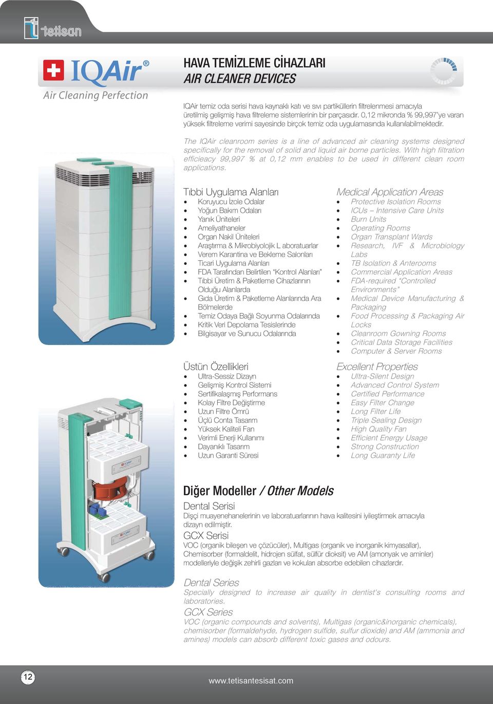 The IQAir cleanroom series is a line of advanced air cleaning systems designed specifically for the removal of solid and liquid air borne particles.